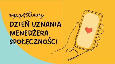 Oto informacje dla menedżerów społeczności yellow whimsical-line