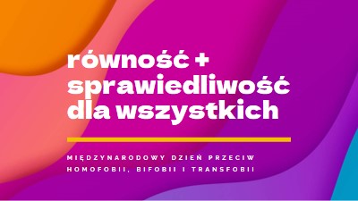 Honor Międzynarodowy Dzień Przeciw Homofobii purple modern-bold