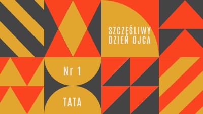 Tato numer jeden orange modern-geometric-&-linear