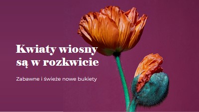 Świeże kwiaty purple modern-simple