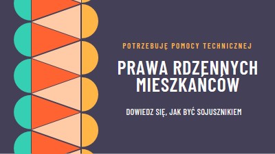 Wspieranie praw rdzennych mieszkańców blue modern-color-block