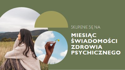 Skupienie się na zdrowiu psychicznym green modern-simple