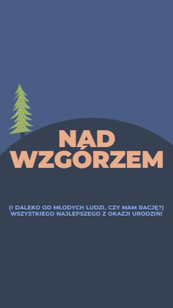 Ponad wzgórzem blue modern-bold