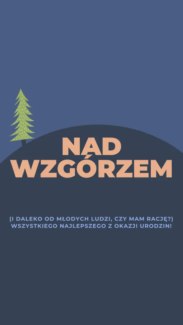 Ponad wzgórzem blue modern-bold