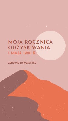 Moja rocznica odzyskiwania pink organic-boho