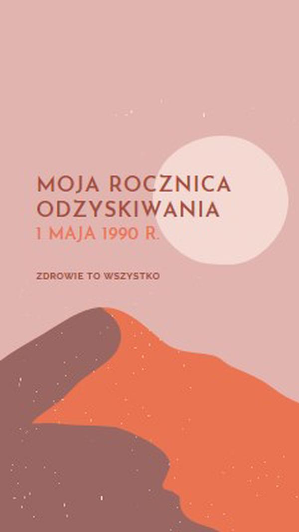 Moja rocznica odzyskiwania pink organic-boho