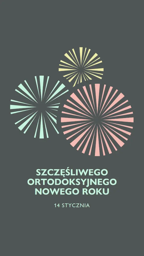 Świętowanie ortodoksyjnego Nowego Roku gray vintage-retro