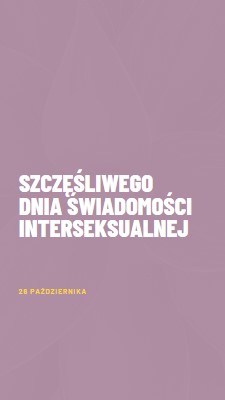 Happy Intersex Awareness Day purple modern-bold