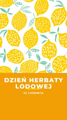 Życiowe cytryny przeznaczone są na mrożoną herbatę orange whimsical-color-block