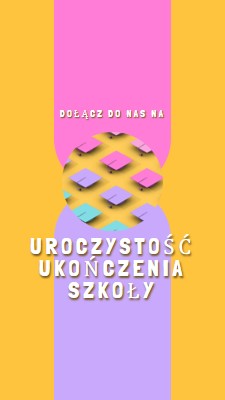 Dołącz do uroczystości ukończenia szkoły yellow whimsical-color-block