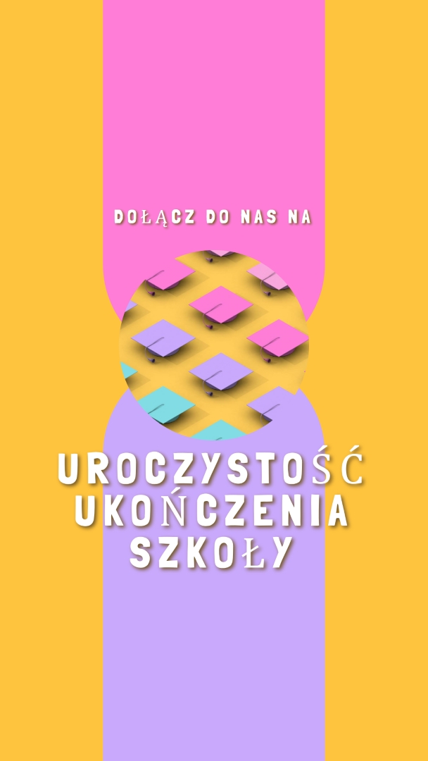 Dołącz do uroczystości ukończenia szkoły yellow whimsical-color-block