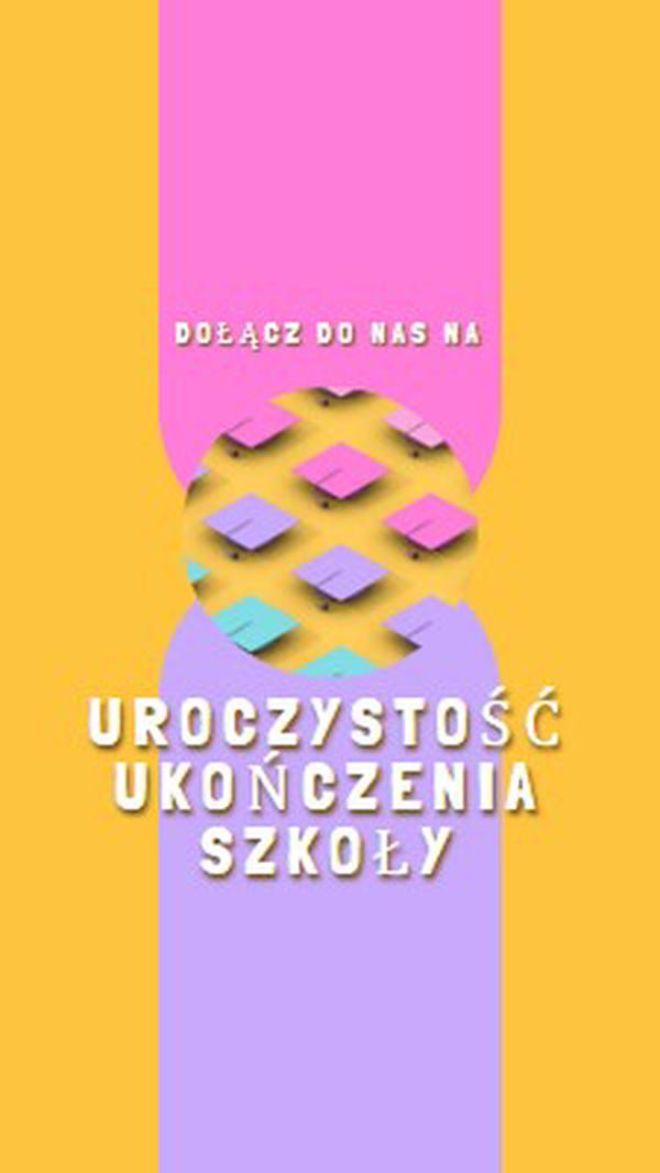 Dołącz do uroczystości ukończenia szkoły yellow whimsical-color-block