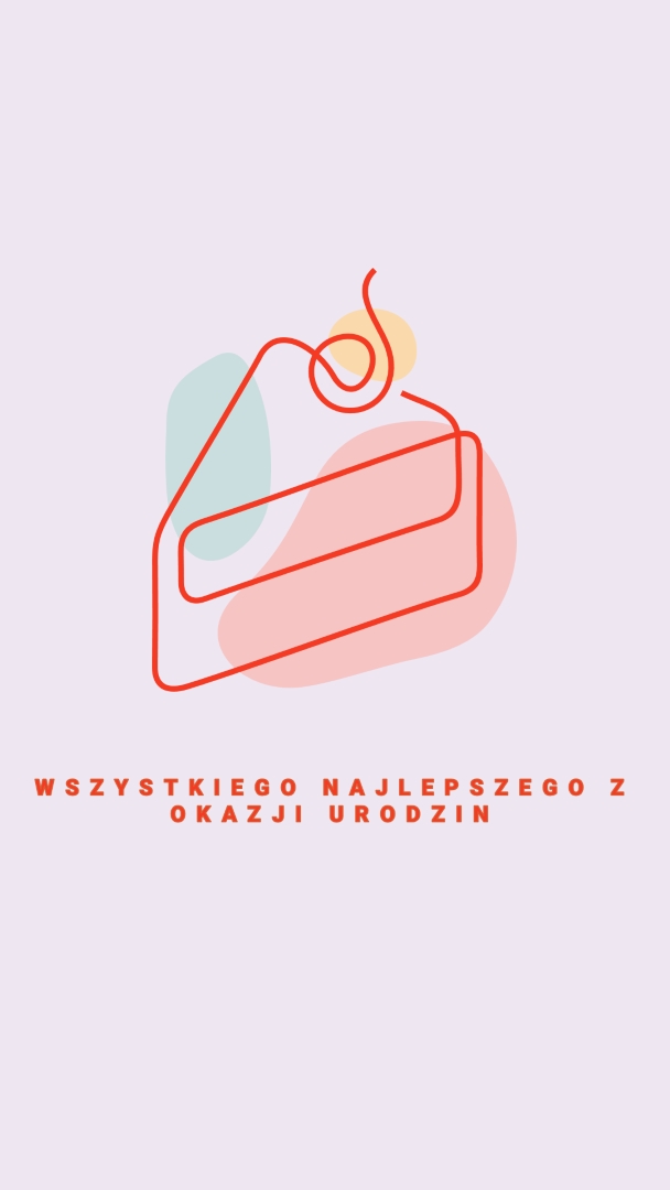 Kawałek wszystkiego najlepszego z okazji urodzin purple whimsical-line