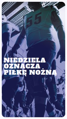 Niedziela oznacza piłkę nożną purple modern-bold