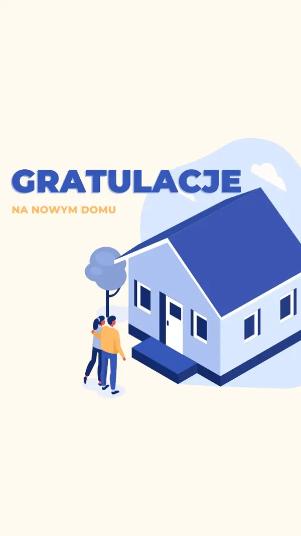 Gratulacje dla właściciela domu white modern-color-block