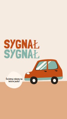 Sygnalizuj sep! orange whimsical-color-block