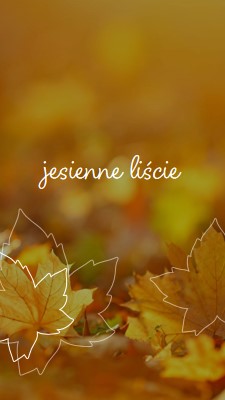 Jesienne liście orange organic-simple