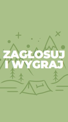 Zagłosuj i wygraj green whimsical-line