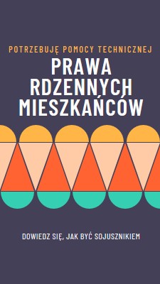 Wspieranie praw rdzennych mieszkańców blue modern-color-block