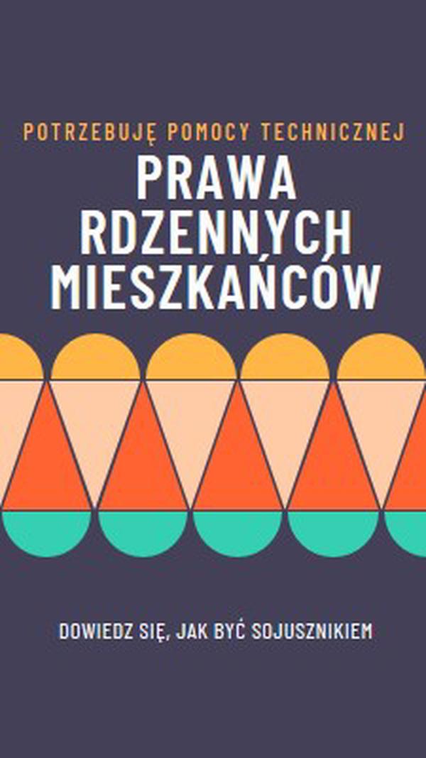 Wspieranie praw rdzennych mieszkańców blue modern-color-block