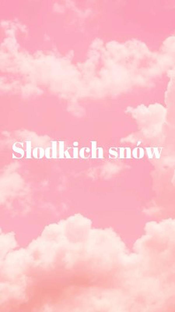 Na chmurach na dobranoc pink modern-simple