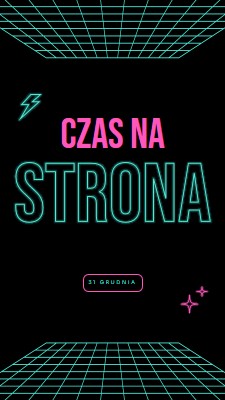 Czas na imprezę black bold,neon,outline,grid,sci-fi