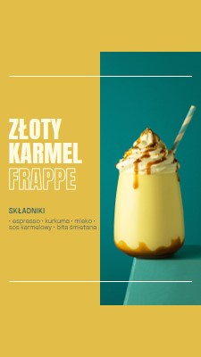 Złoty karmel frappe yellow modern,simple,duotone