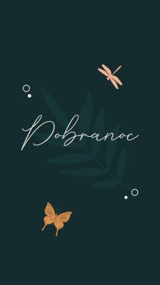 Prosta dobra noc blue whimsical,bohemian,graphic,simple,motif,handwriting,illustration,