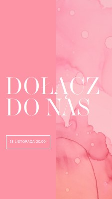 Dołącz do nas na wydarzenie pink elegant,clean,watercolor,classic,simple,minimal