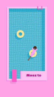 Relaks to sposób na życie pink bold,playful,pool,vibrant,bright,70s