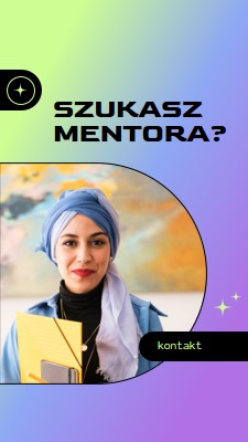 Szukasz mentora? purple modern,bold,gradient,geometric,photo,sparkle