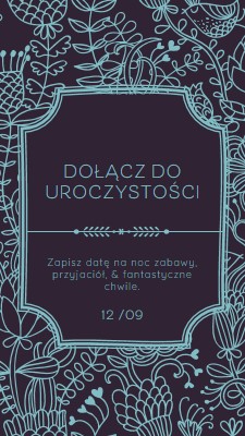 Dołącz do uroczystości blue elegant,classic,floral