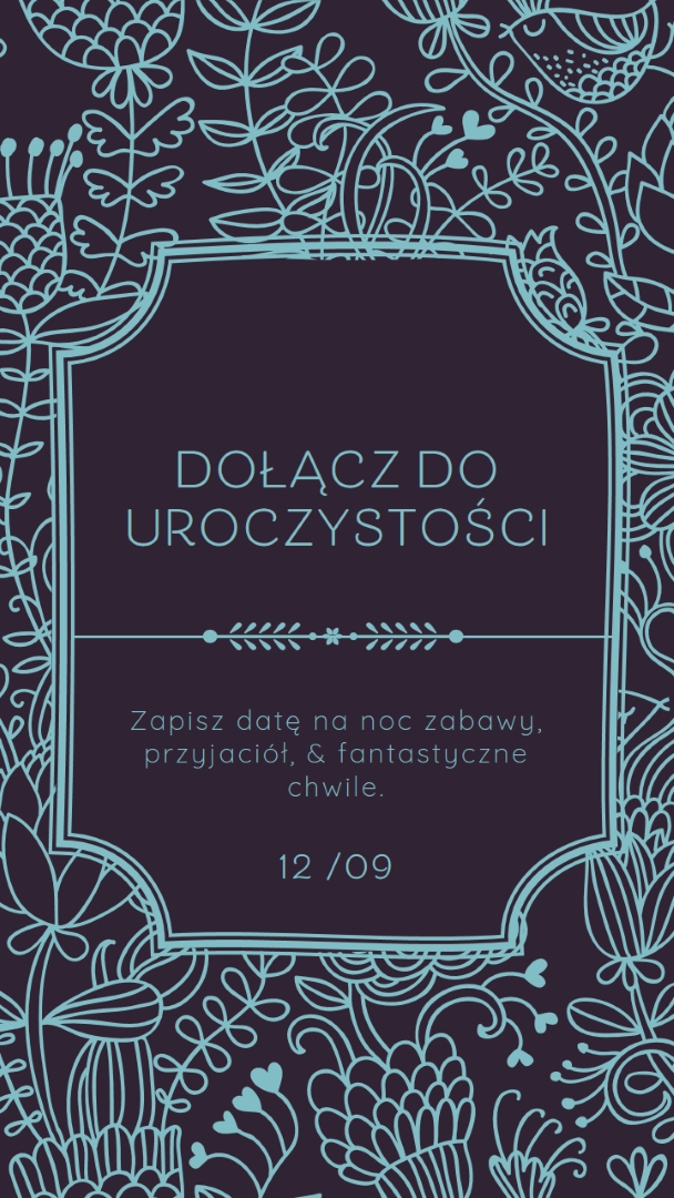 Dołącz do uroczystości blue elegant,classic,floral