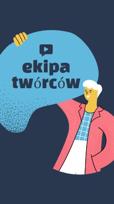 Zespół twórców społeczności online blue organic,bright,illustration,graphic,simple,vibrant