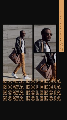 Nowa ulotka o modzie black photographic,simple,collage,typographic,geometric,