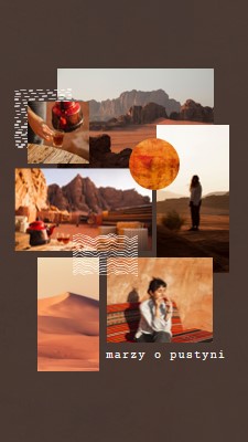 Sen o pustyni orange photographic,travel,collage,rustic,line,motif