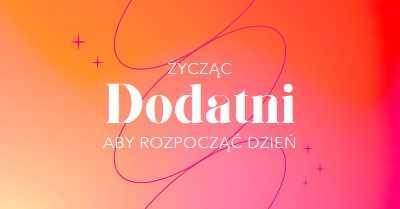 Życząc pozytywności pink modern,line,gradient,simple,typographic