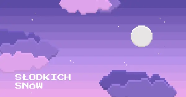 Dobra noc purple digital,pixel,night,vintage,fun,computer