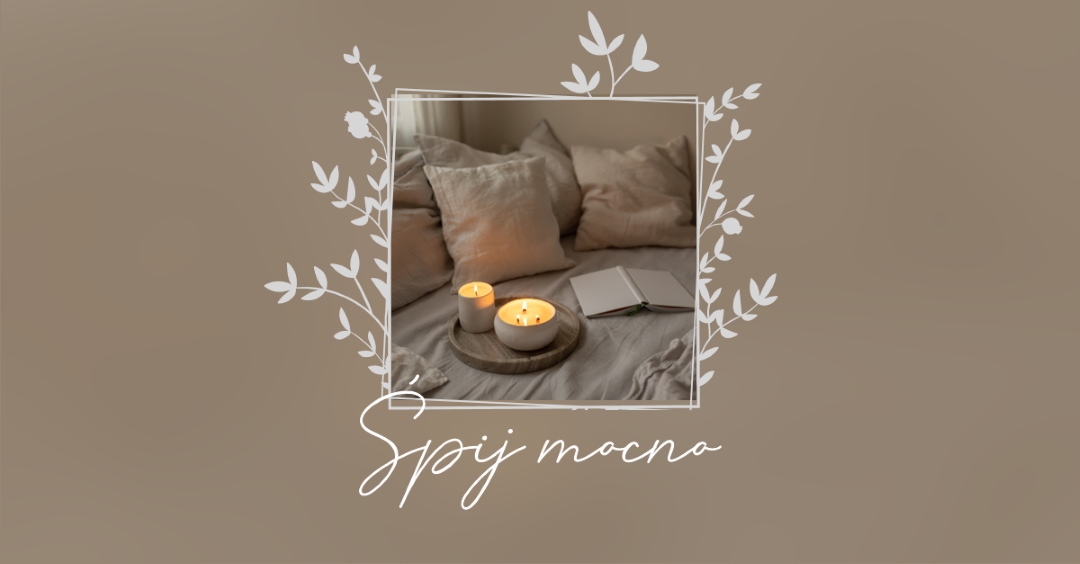 Śpij mocno dziś wieczorem brown elegant,floral,frame,handwriting,rustic,