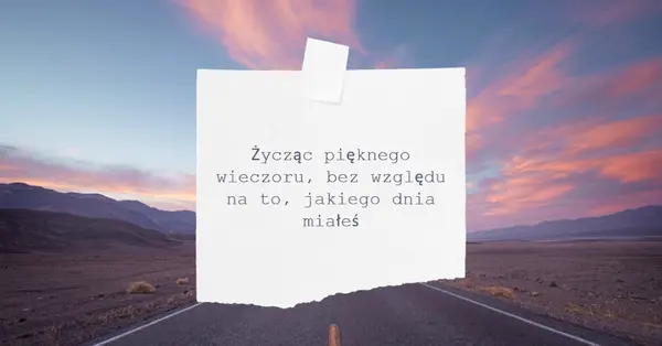 Życząc pięknego wieczoru purple modern,scrapbook,photo,collage,note,