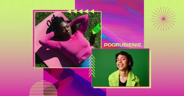 Odwaga pogrubienia pink modern,bold,collage,symbol,graphic,colorful
