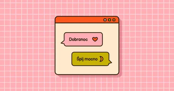 Dobranoc, śpij mocno pink retro,graphic,message,speech-bubble,icon,motif,emoji,