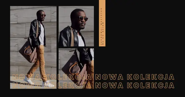 Nowa ulotka o modzie black photographic,simple,collage,typographic,geometric,