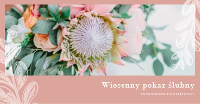 Wiosenny pokaz ślubny pink organic-simple