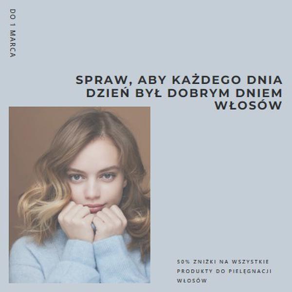 Dzień dobrych włosów blue modern-simple