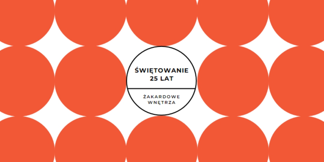Świętowanie 25 lat orange modern-geometric-&-linear