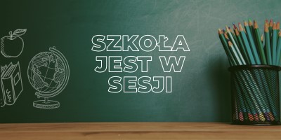 Szkoła jest w sesji green modern-simple