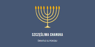 Chanuka Sameach blue modern-simple