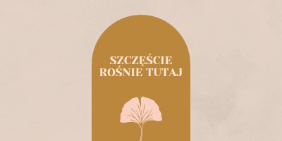 Szczęście rośnie tutaj gray organic-boho