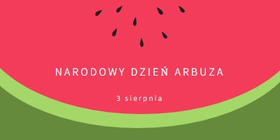 Narodowy Dzień Arbuza pink modern-simple